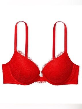 Victoria’s Secret Dream Angels Red Lace Push-Up Bra 36D